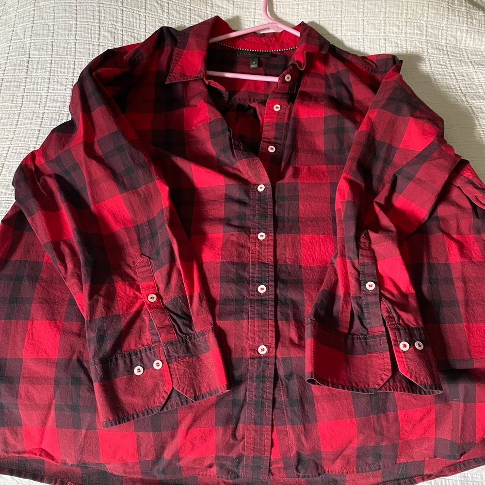 Lane Bryant plaid top
